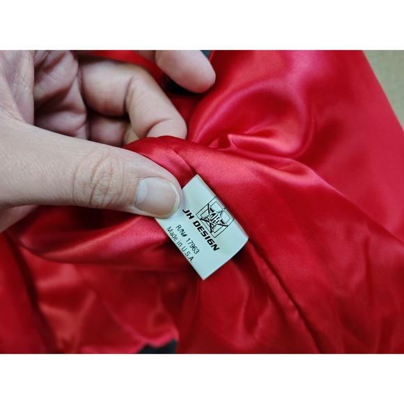 Vintage Jeff Hamilton Purple Leather Bomber Jacket Team Baja Men's Medium M - Picture 11 of 14